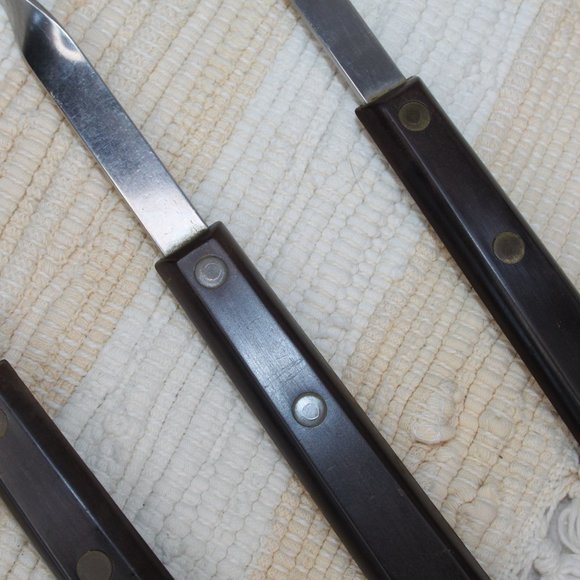 VTG STANHOME STAINLESS 3 PIECE BBQ TOOLS SET FORK SERVING SPOON SLOTTED SPATULA - Picture 5 of 14